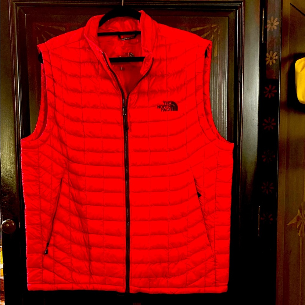 The North Face Bright Red Puffer Vest
